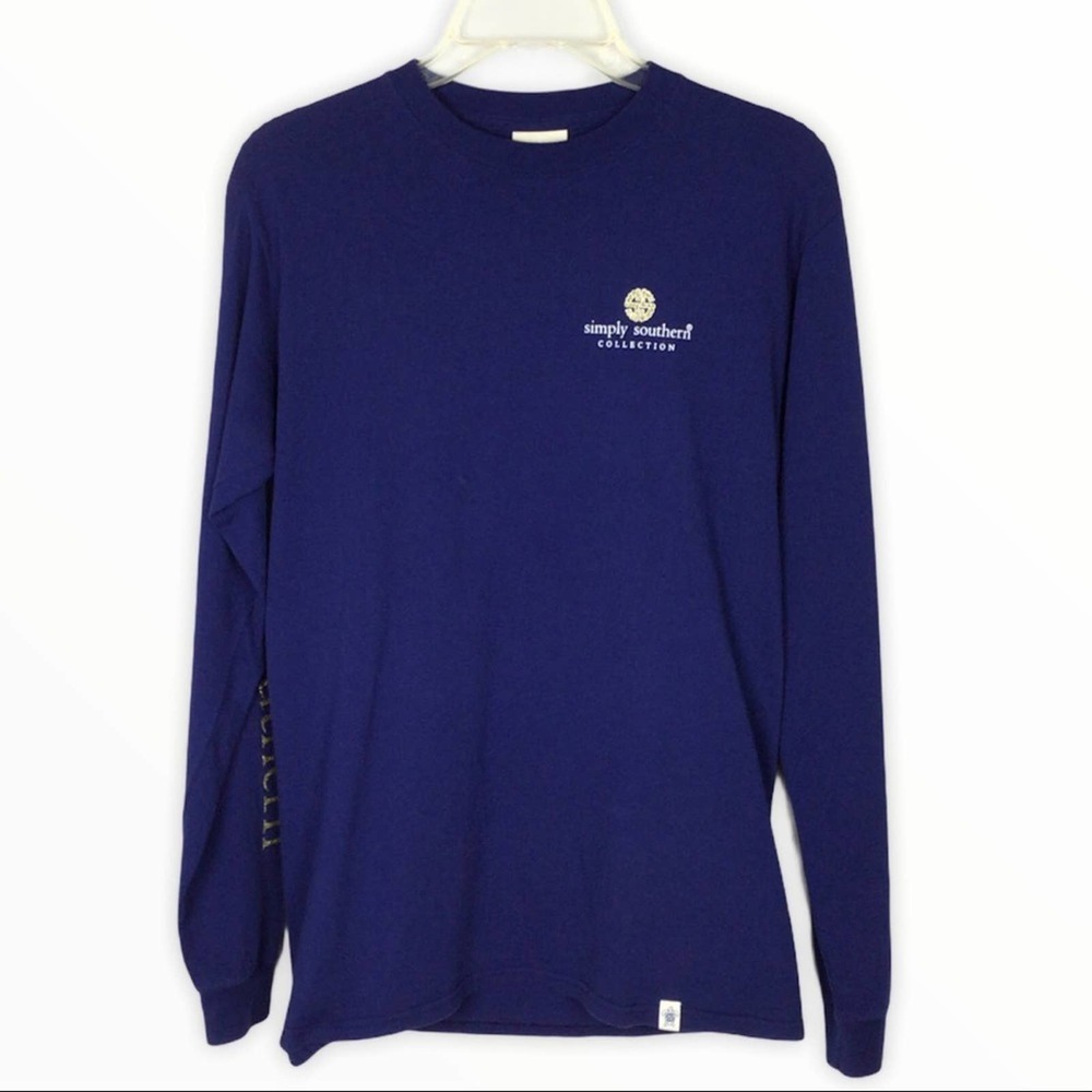 Simply Southern | Navy Blue “She Believed She Could” Long Sleeve Top S - Picture 2 of 8